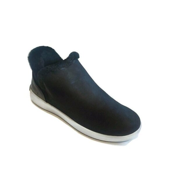 Olukai MALUA HULU Leather Boots Womens 9 Onyx Mist Grey Palewai Water Resistant - Picture 1 of 10